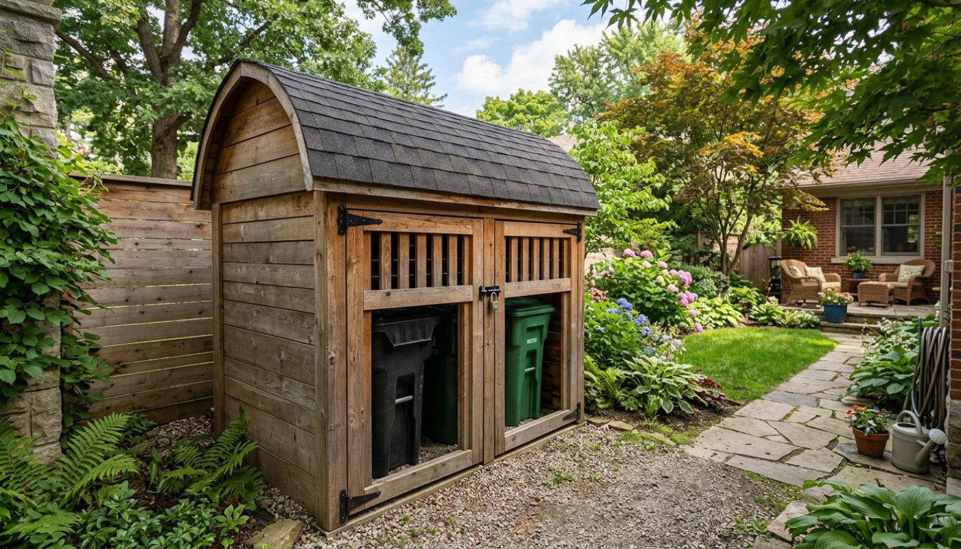 Comment choisir le meilleur abri pour dissimuler ses poubelles avec un toit arrondi ?